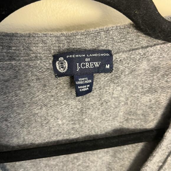 J. Crew Men's Lambswool Button Knit Sweater Vest Medium Gray Preppy - Picture 6 of 9